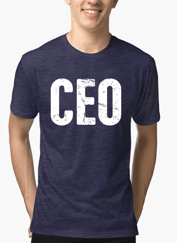 A stylish CEO Half Sleeves Melange T-shirt made from 100% soft cotton, featuring a unique melange texture and available in various colors.