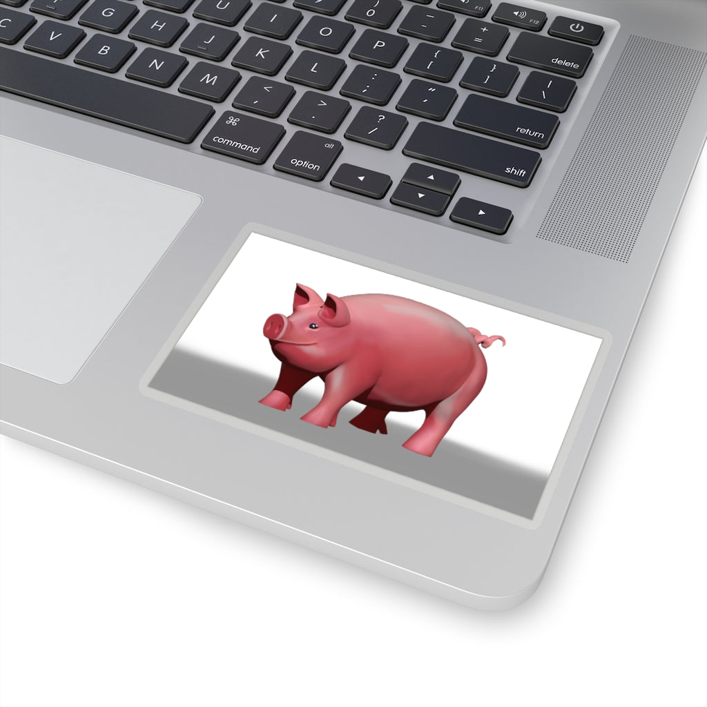 CG Pig Kiss-Cut Stickers showcasing various shapes and sizes on a white background, ideal for creative projects.