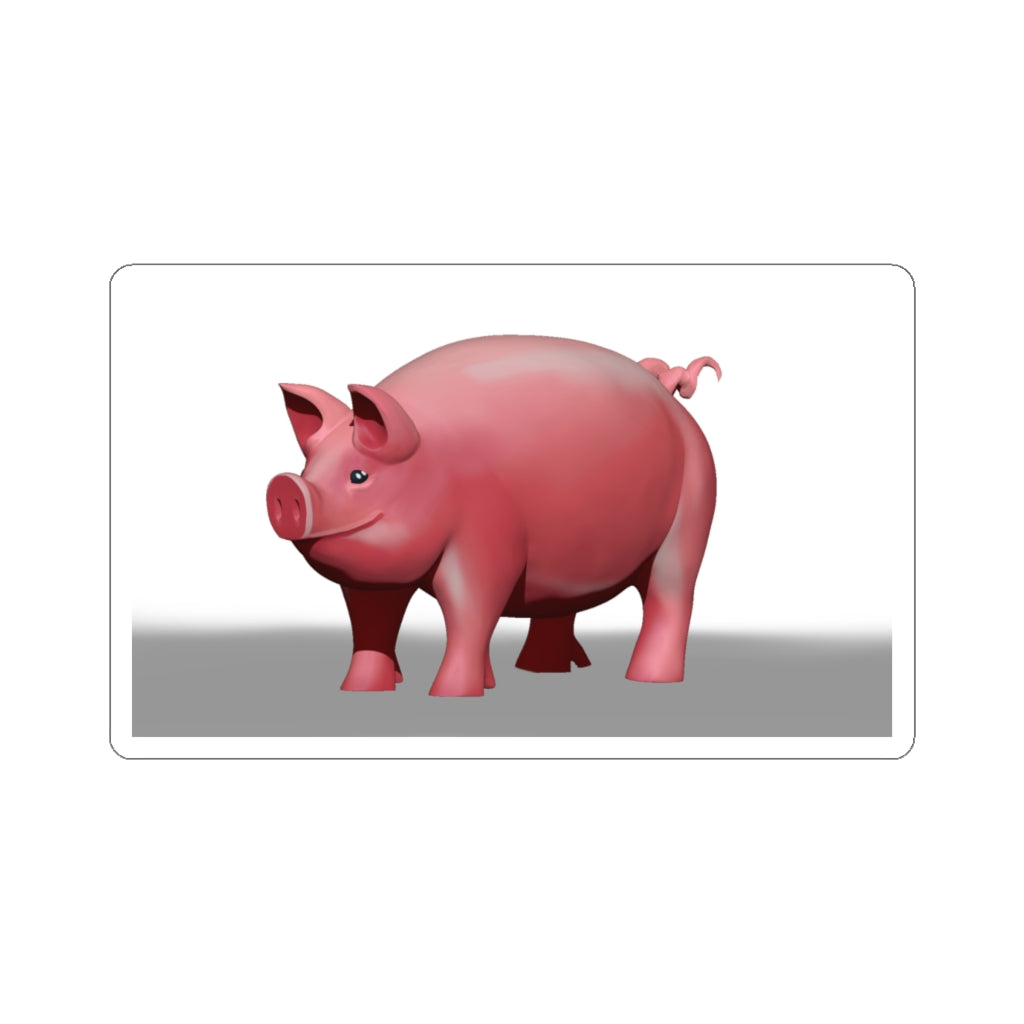 CG Pig Kiss-Cut Stickers showcasing various shapes and sizes on a white background, ideal for creative projects.