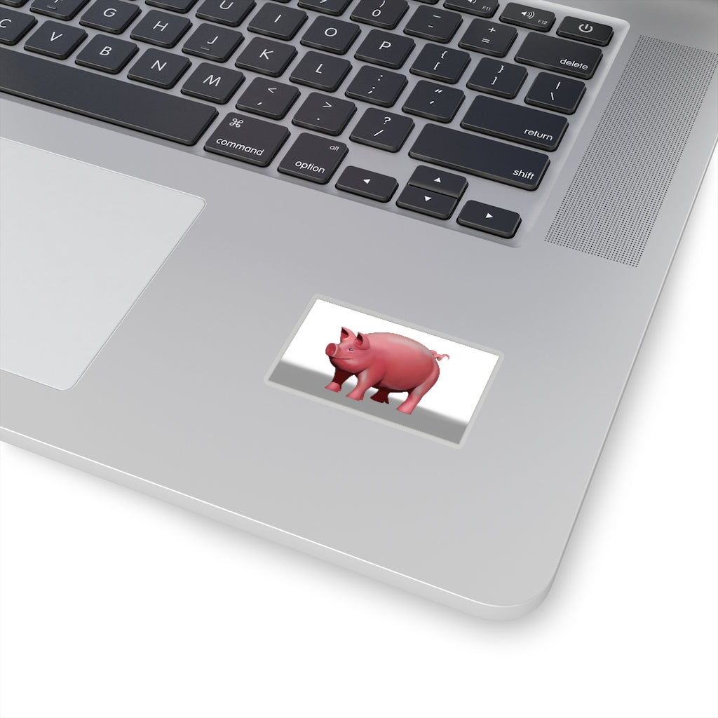 CG Pig Kiss-Cut Stickers showcasing various shapes and sizes on a white background, ideal for creative projects.