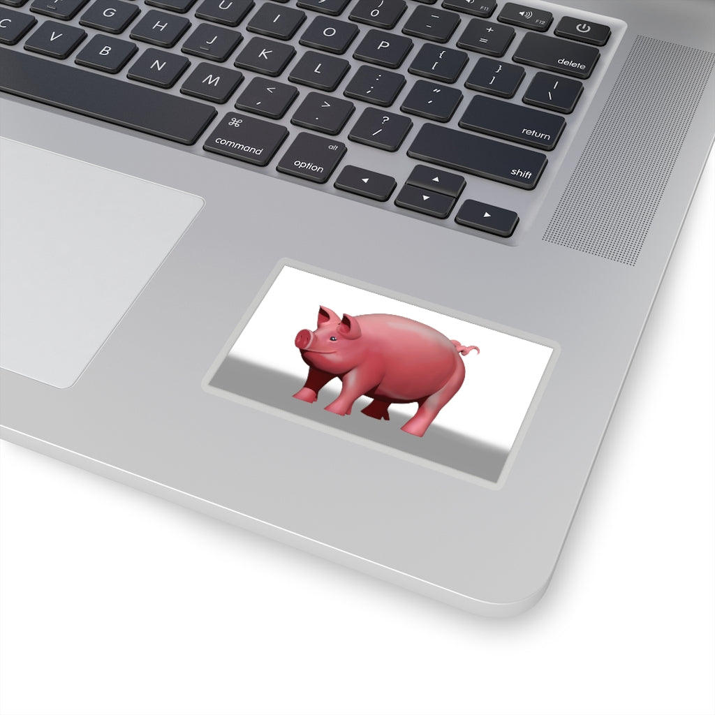 CG Pig Kiss-Cut Stickers showcasing various shapes and sizes on a white background, ideal for creative projects.