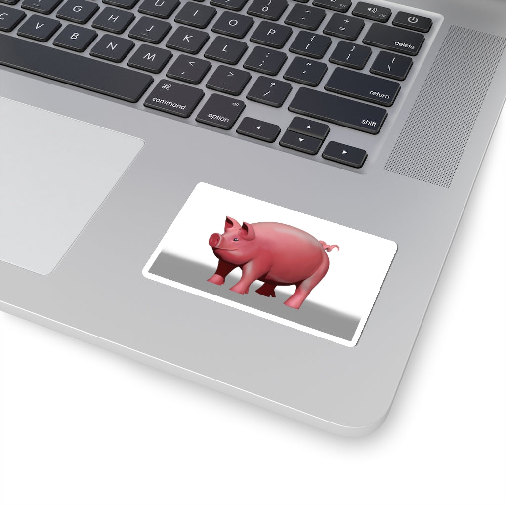 CG Pig Kiss-Cut Stickers showcasing various shapes and sizes on a white background, ideal for creative projects.