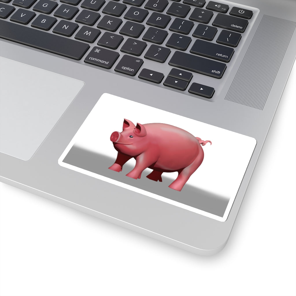 CG Pig Kiss-Cut Stickers showcasing various shapes and sizes on a white background, ideal for creative projects.