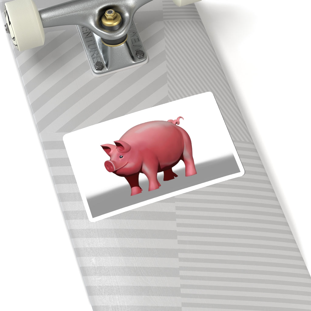 CG Pig Kiss-Cut Stickers showcasing various shapes and sizes on a white background, ideal for creative projects.
