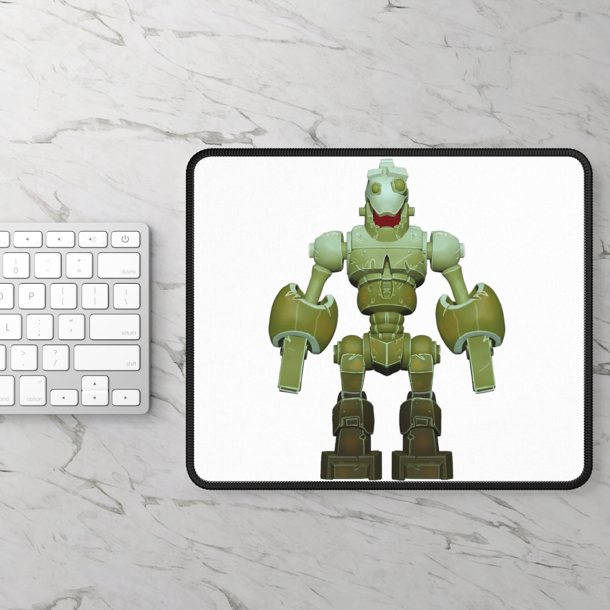 CG Robot Gaming Mouse Pad featuring vibrant custom designs and stitched edges, measuring 9x7 inches.