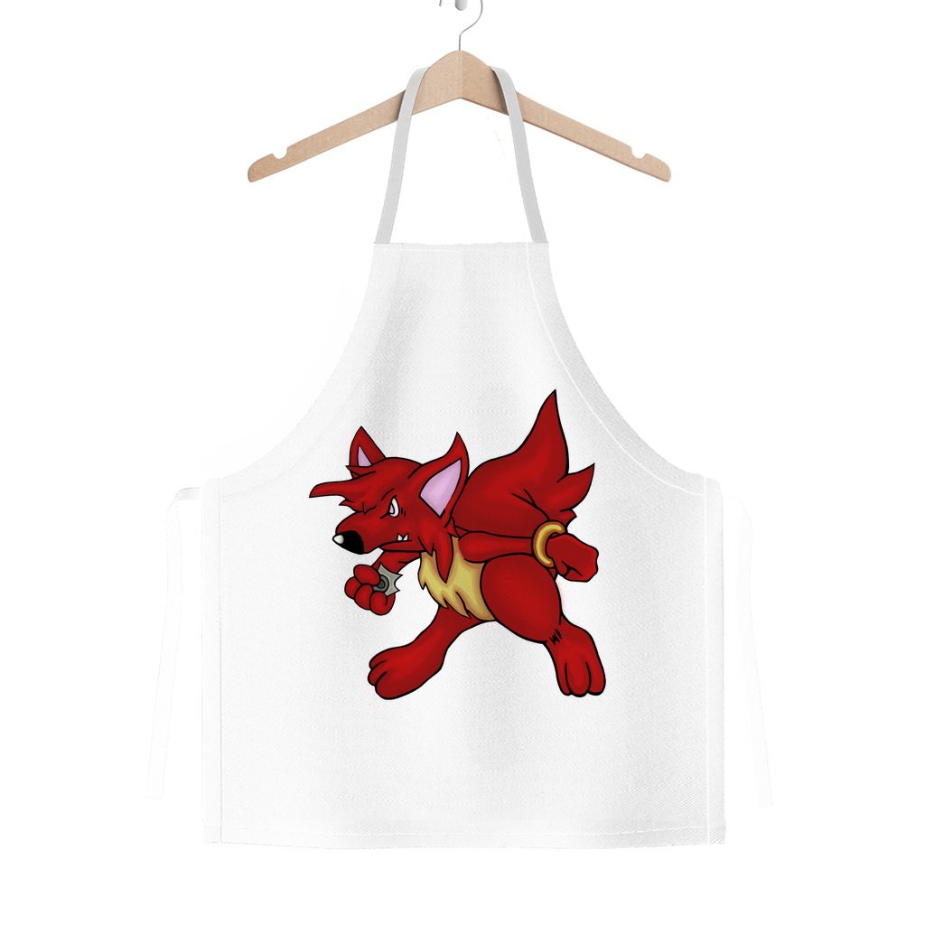 CharVees Classic Sublimation Adult Apron in vibrant colors, showcasing its polyester fabric and adjustable ties.