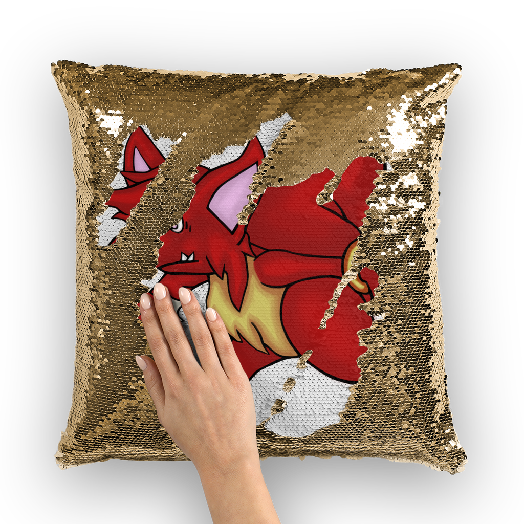 CharVees Sequin Cushion Cover featuring a vibrant mermaid design with shimmering sequins, perfect for home decor.