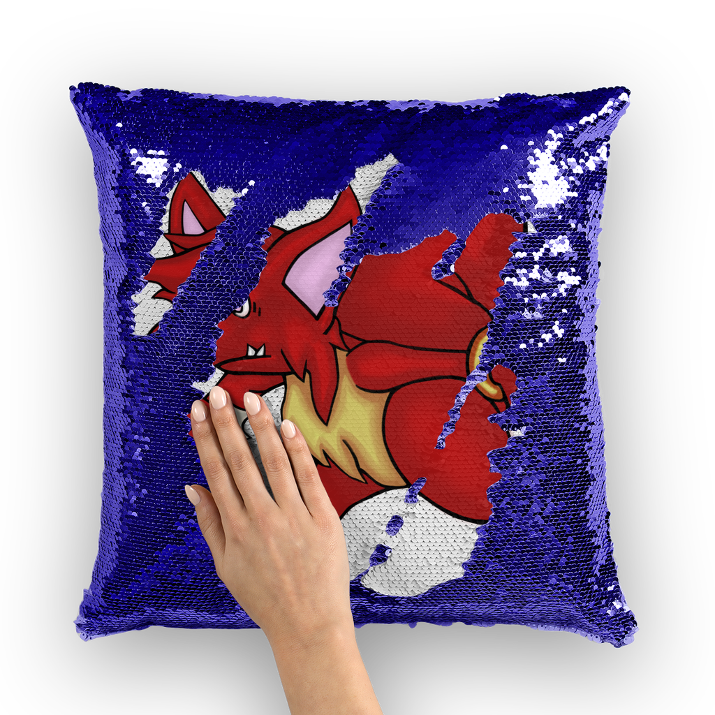 CharVees Sequin Cushion Cover featuring a vibrant mermaid design with shimmering sequins, perfect for home decor.
