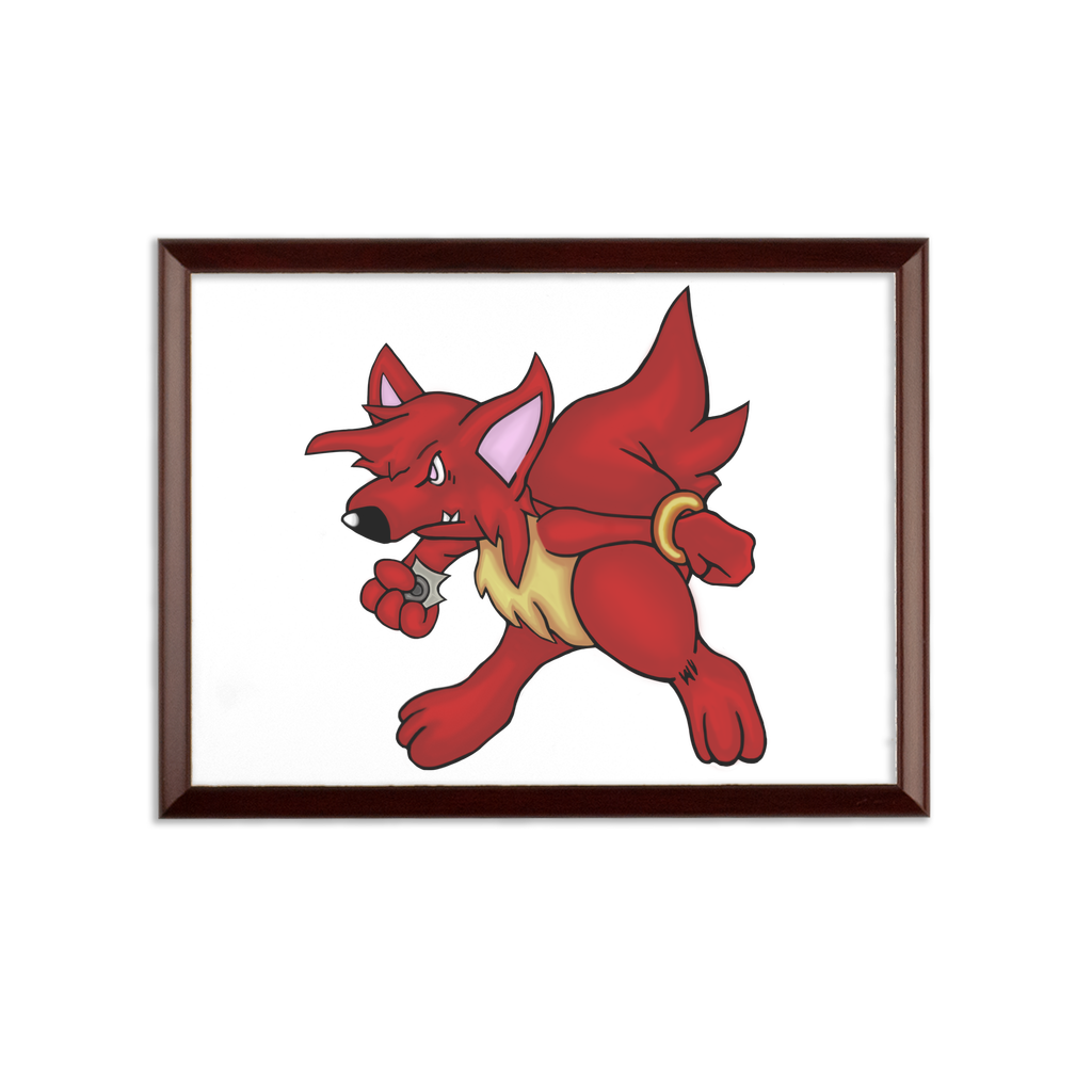 CharVees Sublimation Wall Plaque with brown wooden frame and white printable surface, showcasing customizable design options.