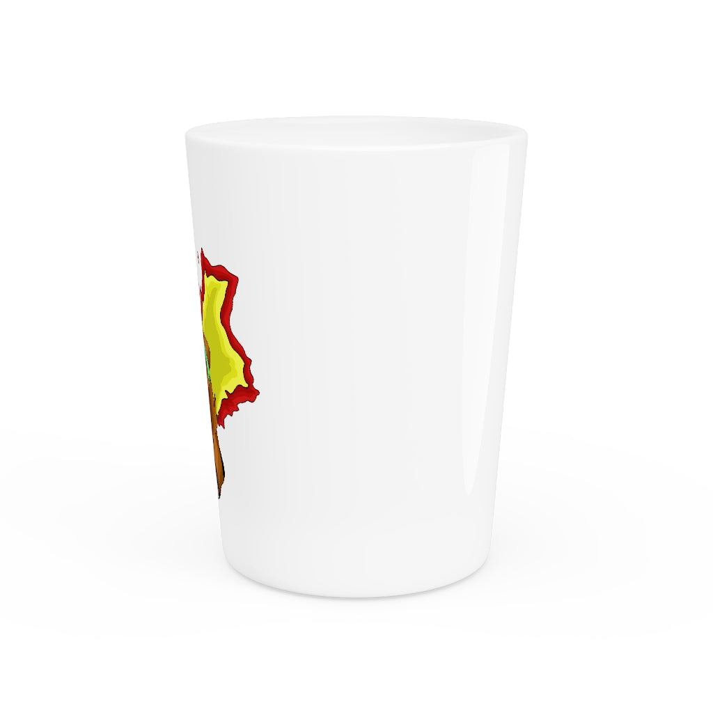 Chibakzu Shot Glass with customizable white or black interior, showcasing elegant ceramic design.