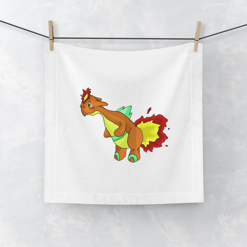 Chibiki Face Towel featuring a vibrant polyester front and soft cotton back, ideal for customization.