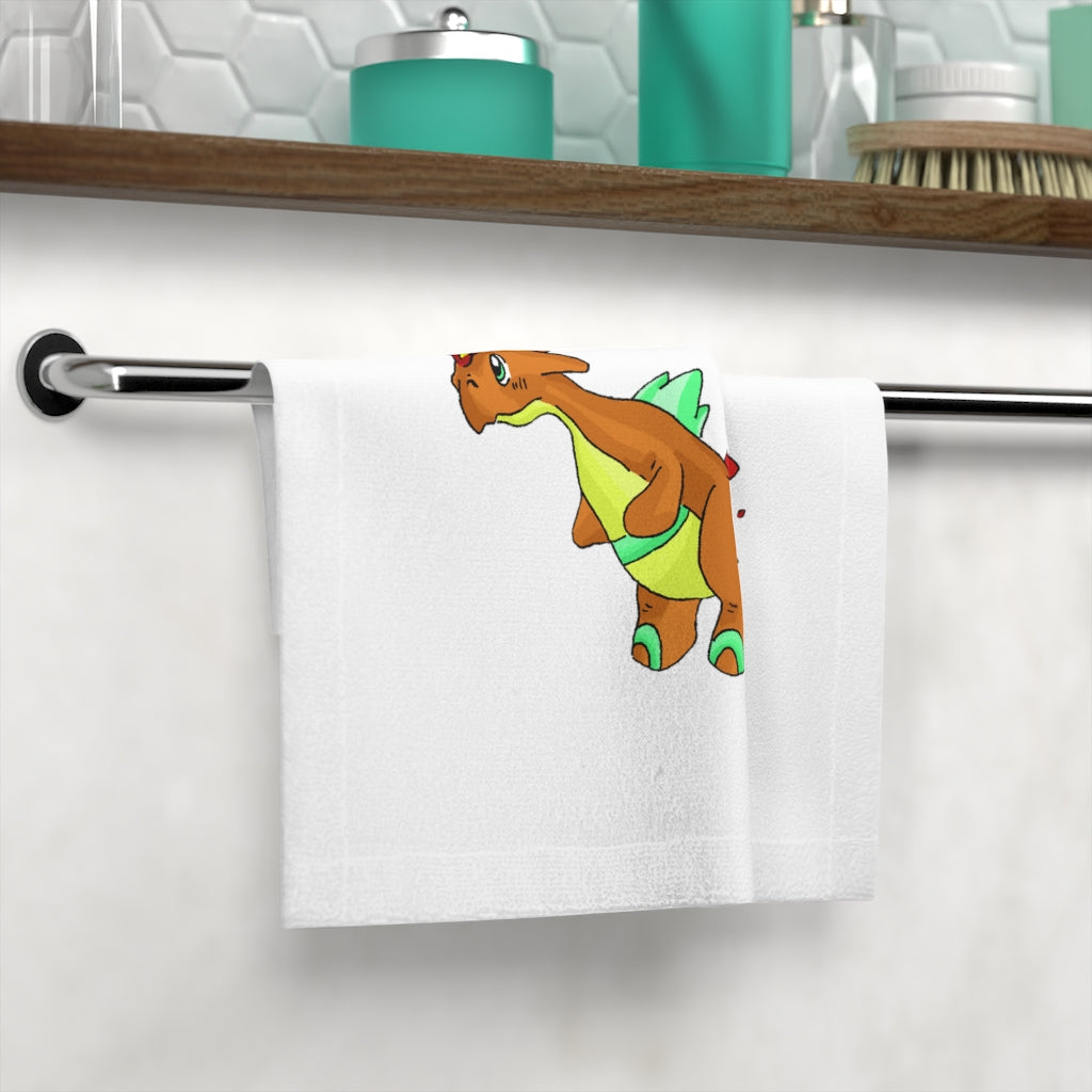 Chibiki Face Towel featuring a vibrant polyester front and soft cotton back, ideal for customization.