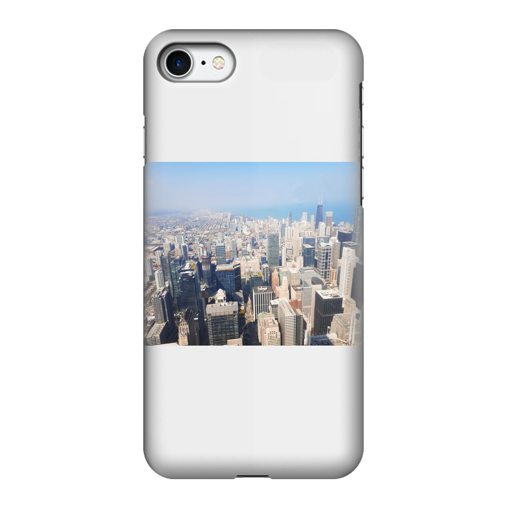 Chicago Skyline Fully Printed Tough Phone Case showcasing vibrant skyline design with durable two-part construction.