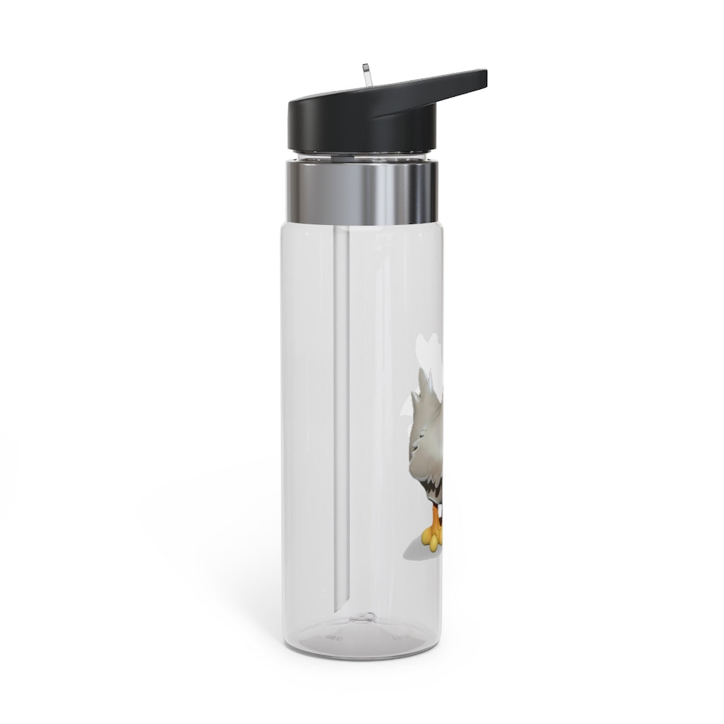 Chicken Kensington Tritan™ Sport Bottle in vibrant colors, featuring a screw-on lid, straw, and carabiner hook for easy attachment.