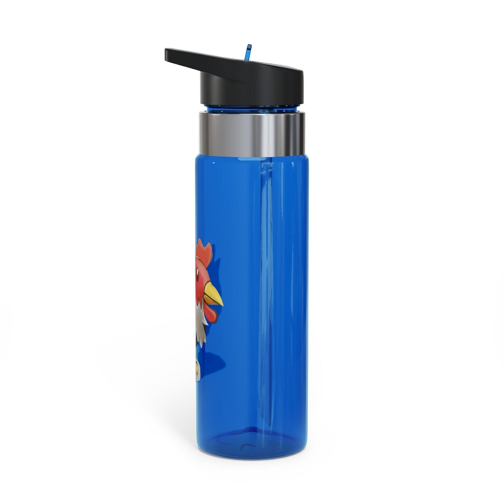 Chicken Kensington Tritan™ Sport Bottle in vibrant colors, featuring a screw-on lid, straw, and carabiner hook for easy attachment.