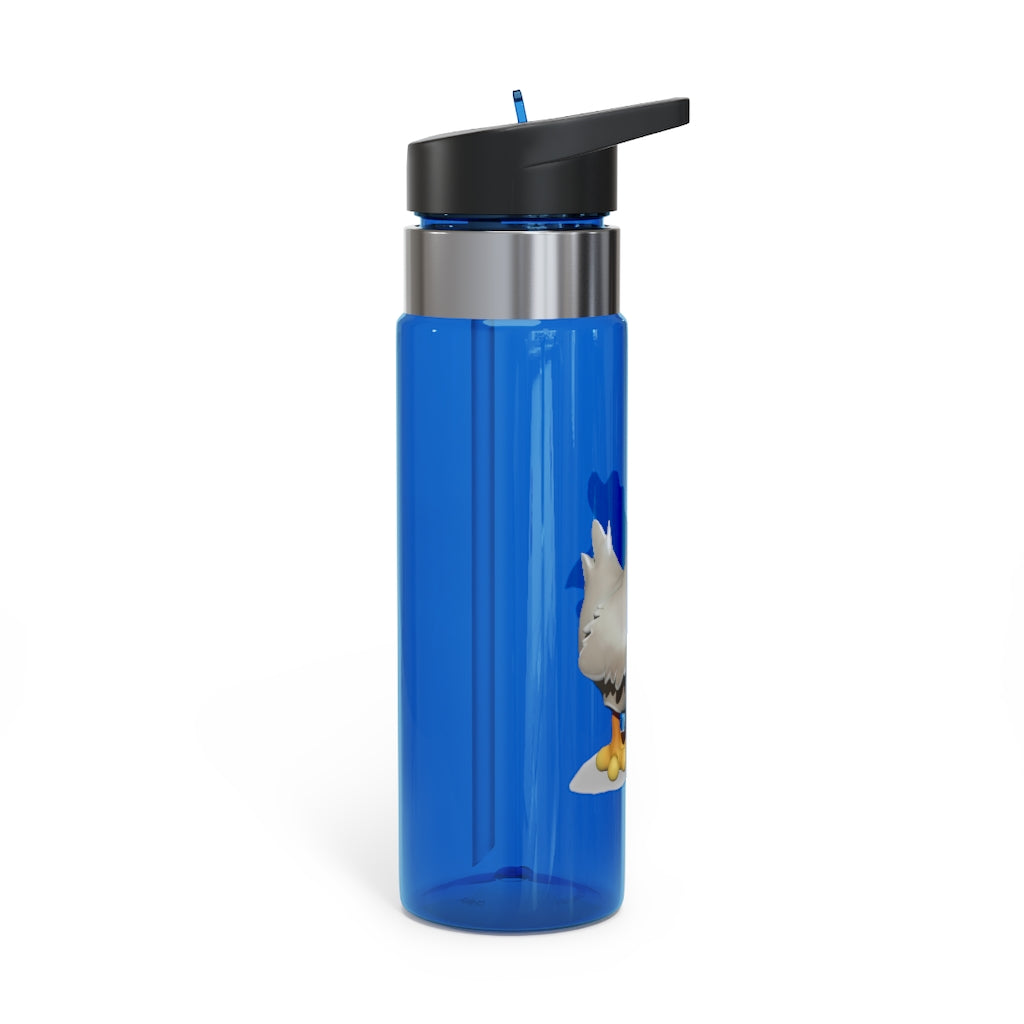 Chicken Kensington Tritan™ Sport Bottle in vibrant colors, featuring a screw-on lid, straw, and carabiner hook for easy attachment.