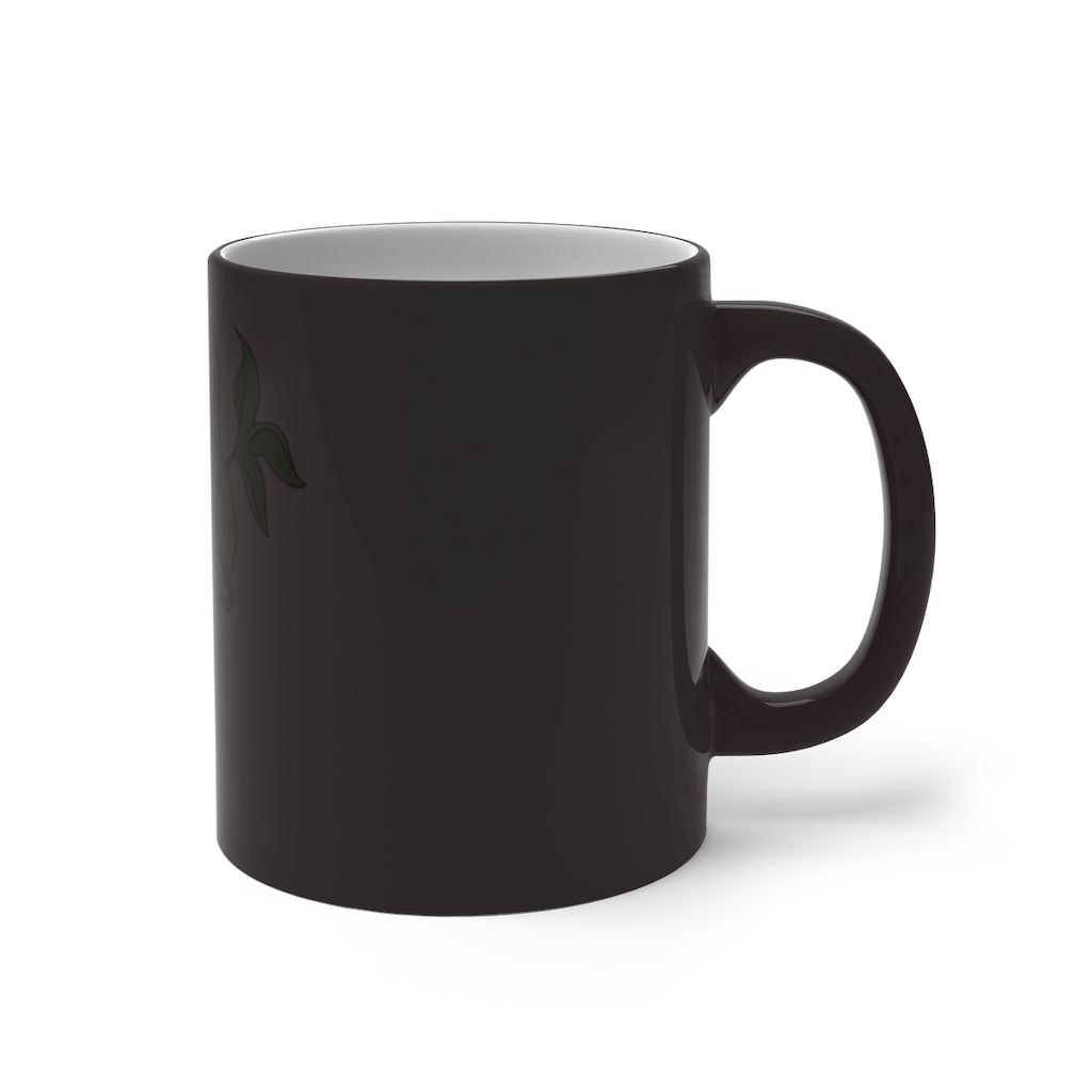 Chickgoton Color Changing Mug showcasing its vibrant color transformation when filled with hot liquid.