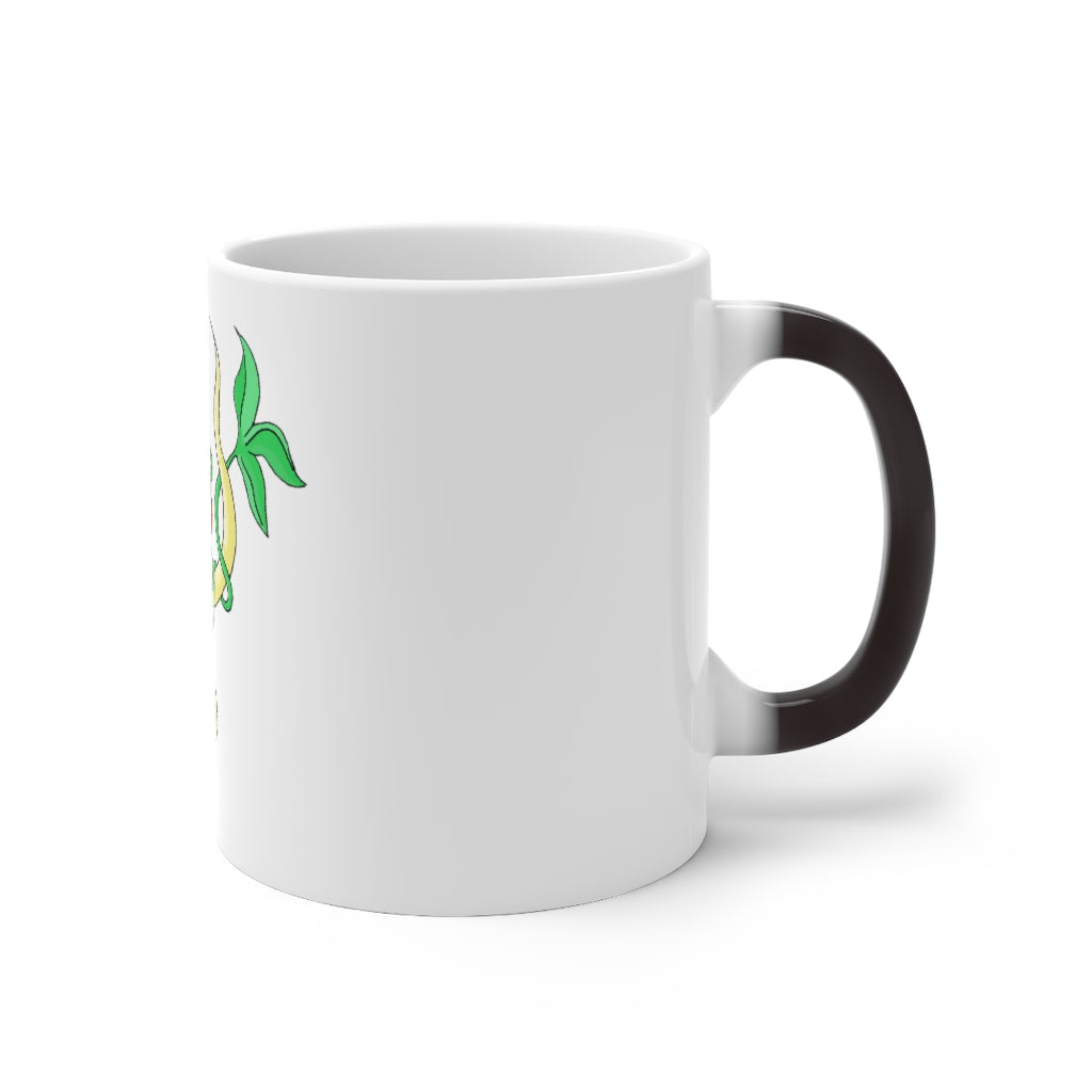 Chickgoton Color Changing Mug showcasing its vibrant color transformation when filled with hot liquid.