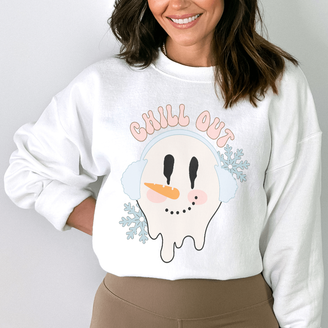 Chill Out collection of cozy sweats designed by top artists, showcasing unique styles and warm fleece material.