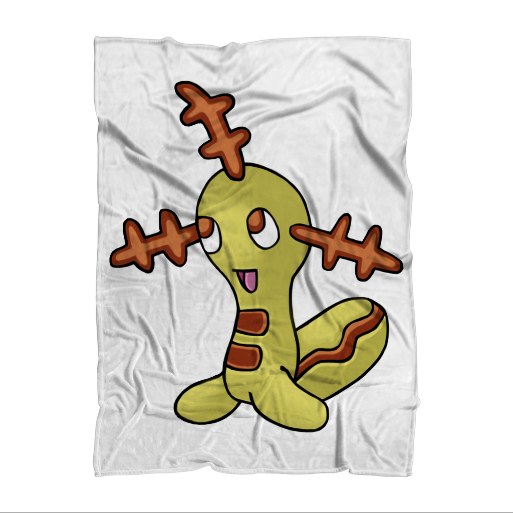 Chinchow Sublimation Throw Blanket made of 100% polyester polar fleece, featuring a white back and vibrant sublimation print.