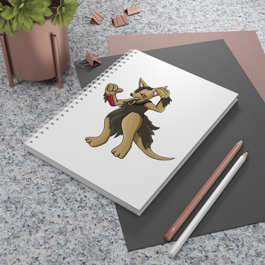 Chiwuadud Spiral Notebook with customizable covers and wide-ruled pages, featuring a semi-glossy laminated finish.
