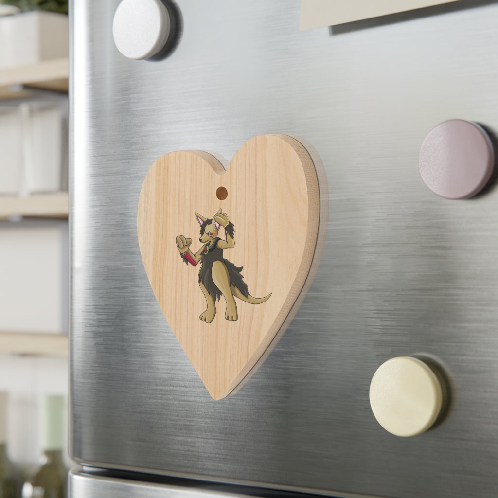 Chiwuadud Wooden Christmas Ornaments featuring six whimsical shapes with a rustic wooden finish and red hanging ribbons.