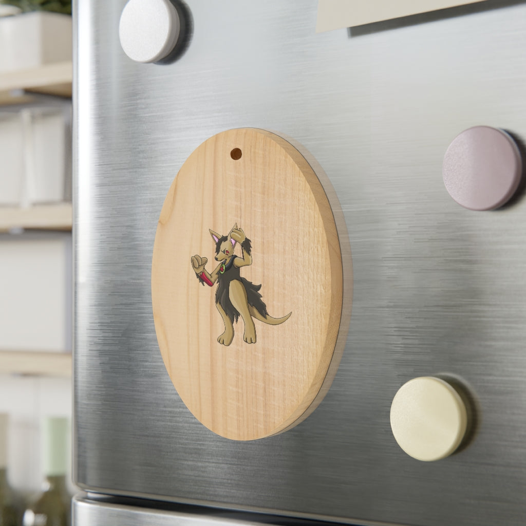 Chiwuadud Wooden Christmas Ornaments featuring six whimsical shapes with a rustic wooden finish and red hanging ribbons.