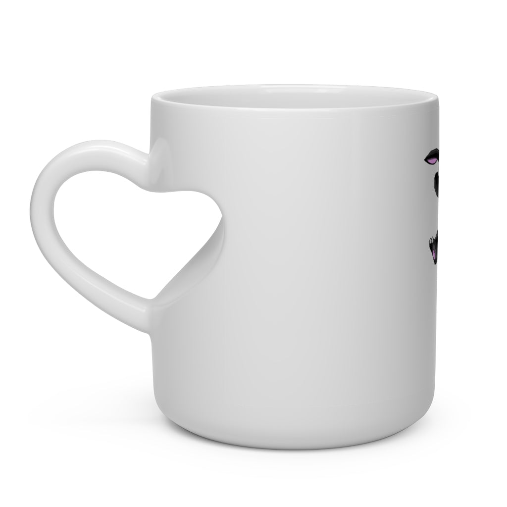 Choyri Heart Shape Mug featuring a white ceramic design with a heart-shaped handle, perfect for hot beverages.
