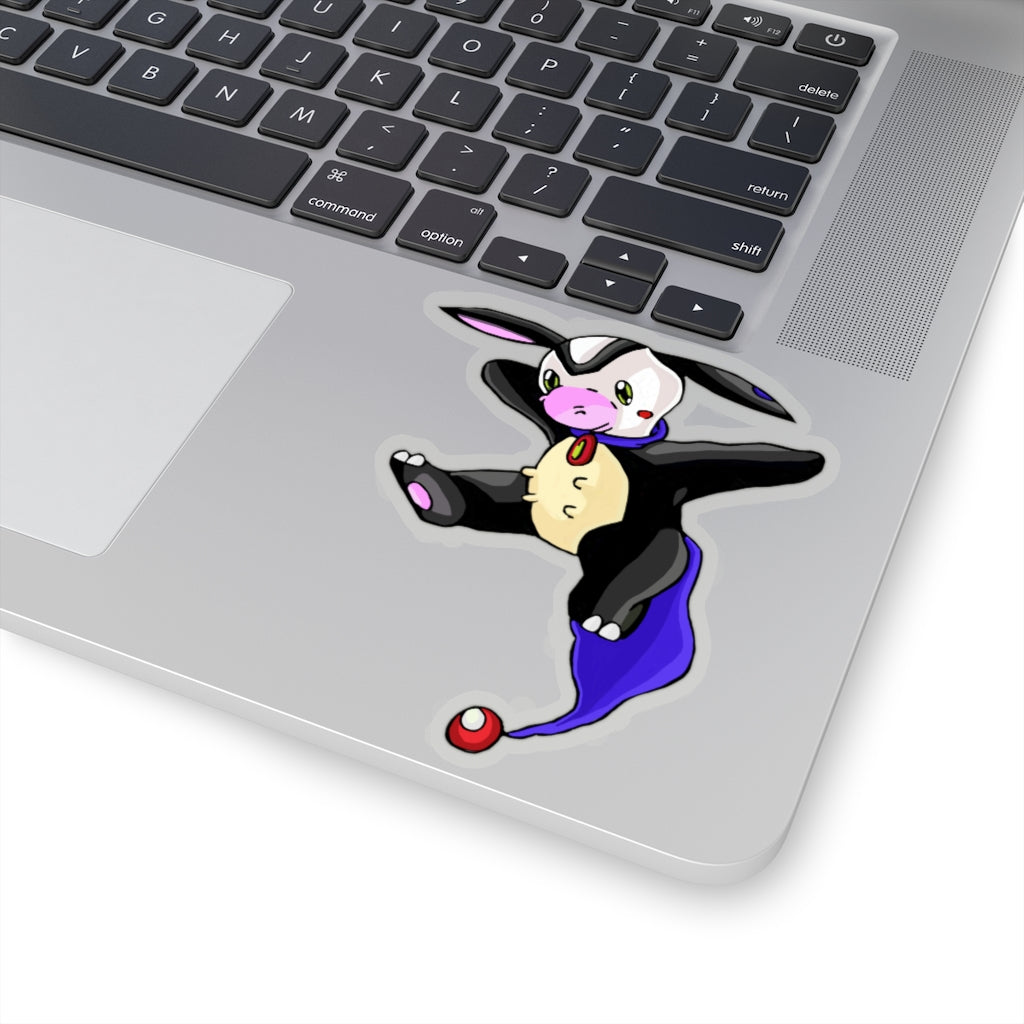 Choyri Kiss-Cut Stickers showcasing various custom shapes on a white background, highlighting their peel-off backing and design versatility.