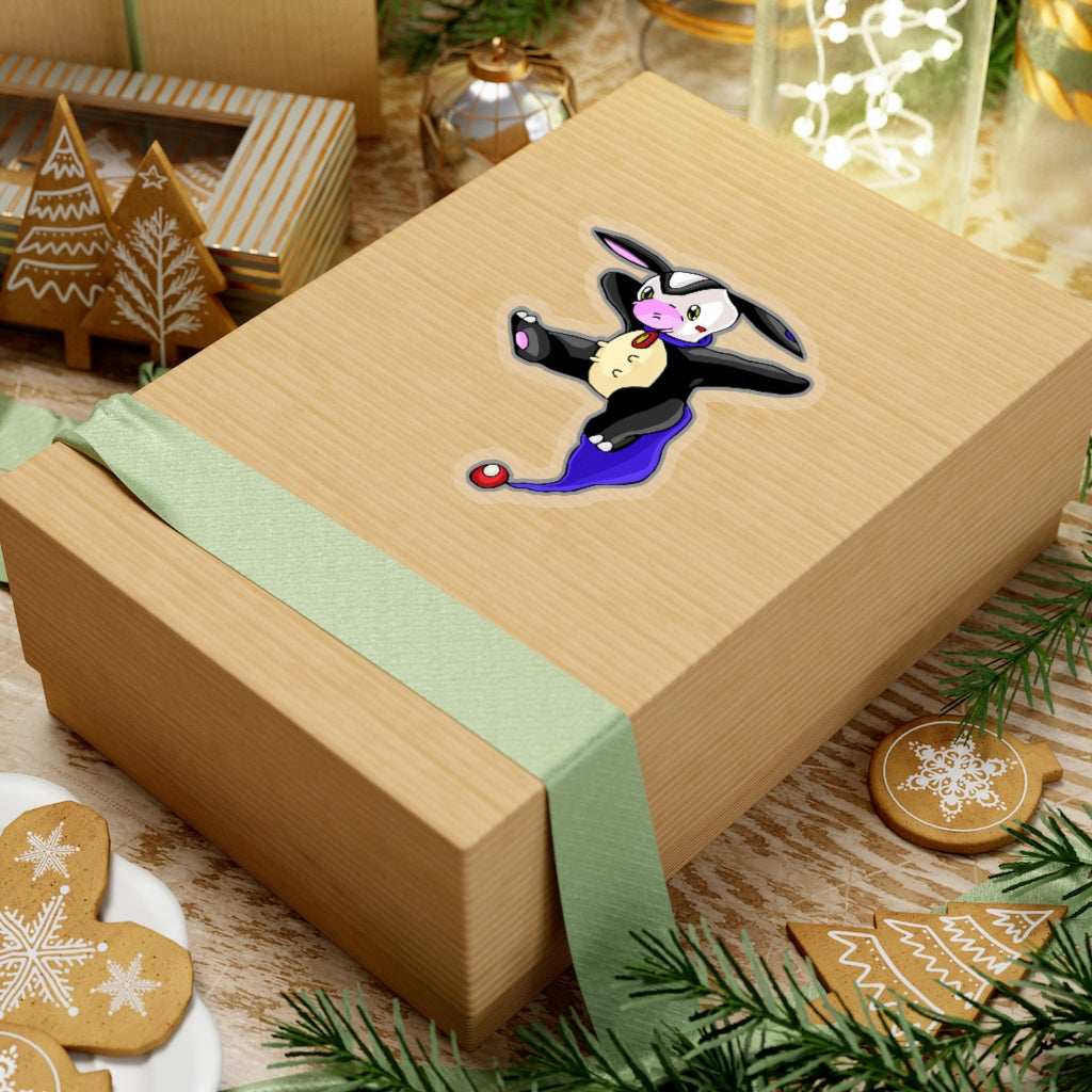 Choyri Kiss-Cut Stickers showcasing various custom shapes on a white background, highlighting their peel-off backing and design versatility.