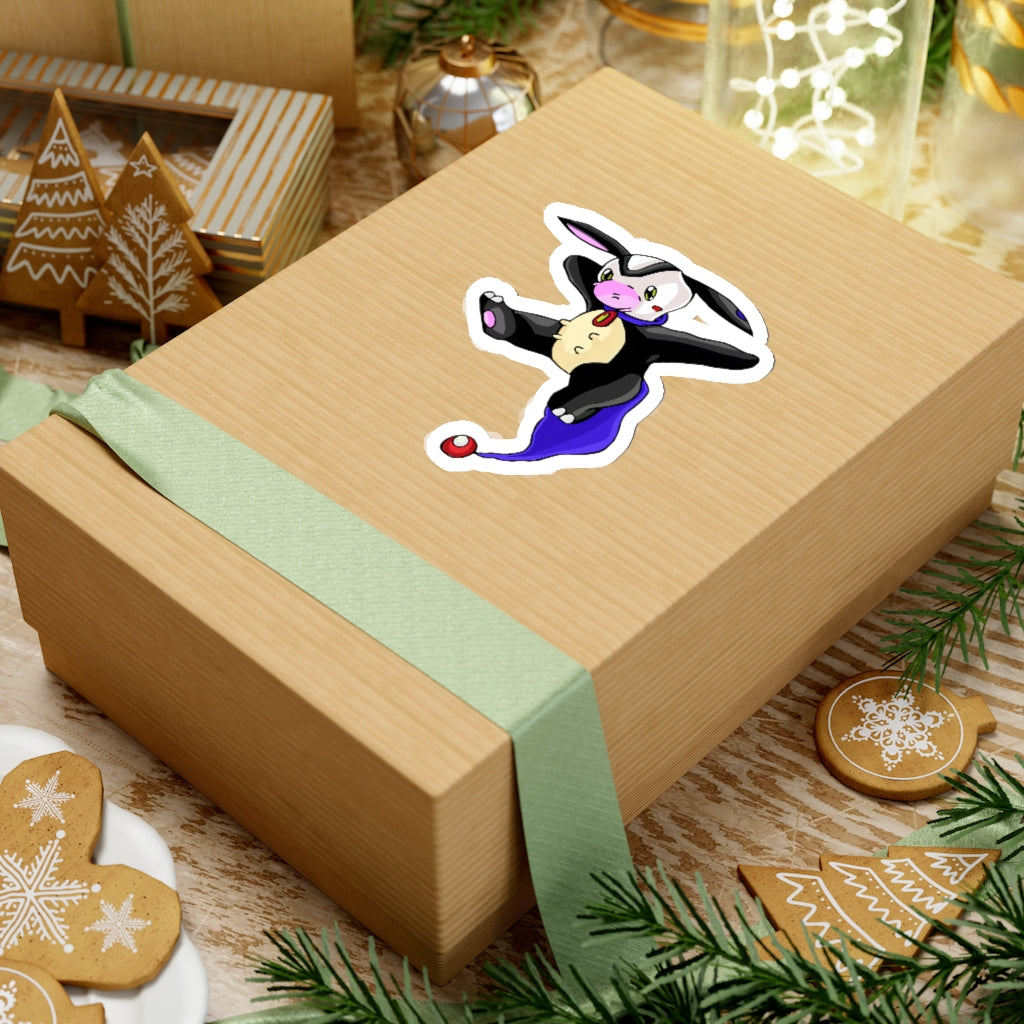 Choyri Kiss-Cut Stickers showcasing various custom shapes on a white background, highlighting their peel-off backing and design versatility.