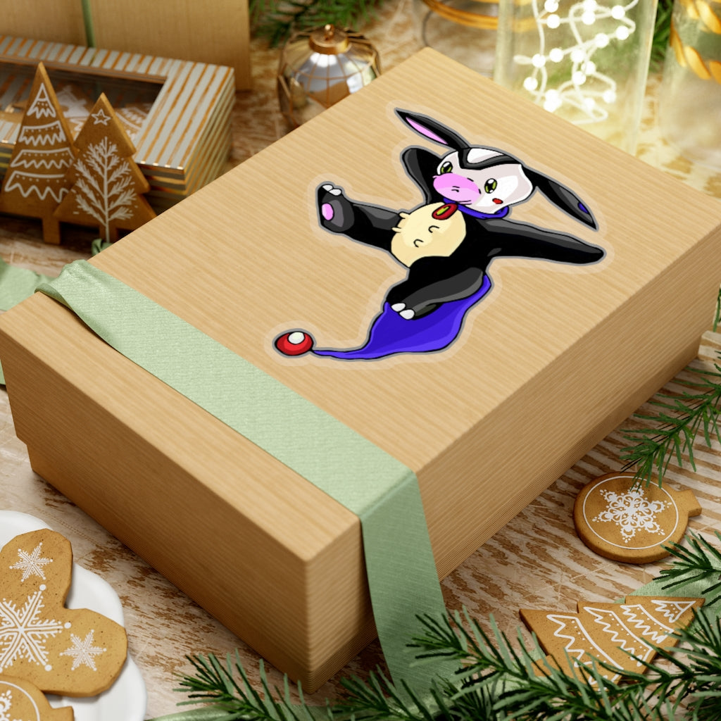 Choyri Kiss-Cut Stickers showcasing various custom shapes on a white background, highlighting their peel-off backing and design versatility.