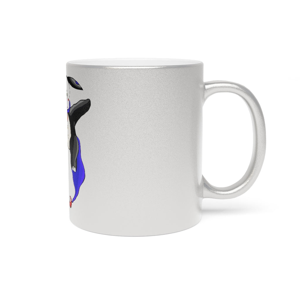 Choyri Metallic Mug in Silver and Gold with customizable design options, showcasing a stylish ceramic finish.