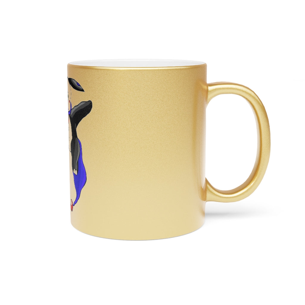 Choyri Metallic Mug in Silver and Gold with customizable design options, showcasing a stylish ceramic finish.
