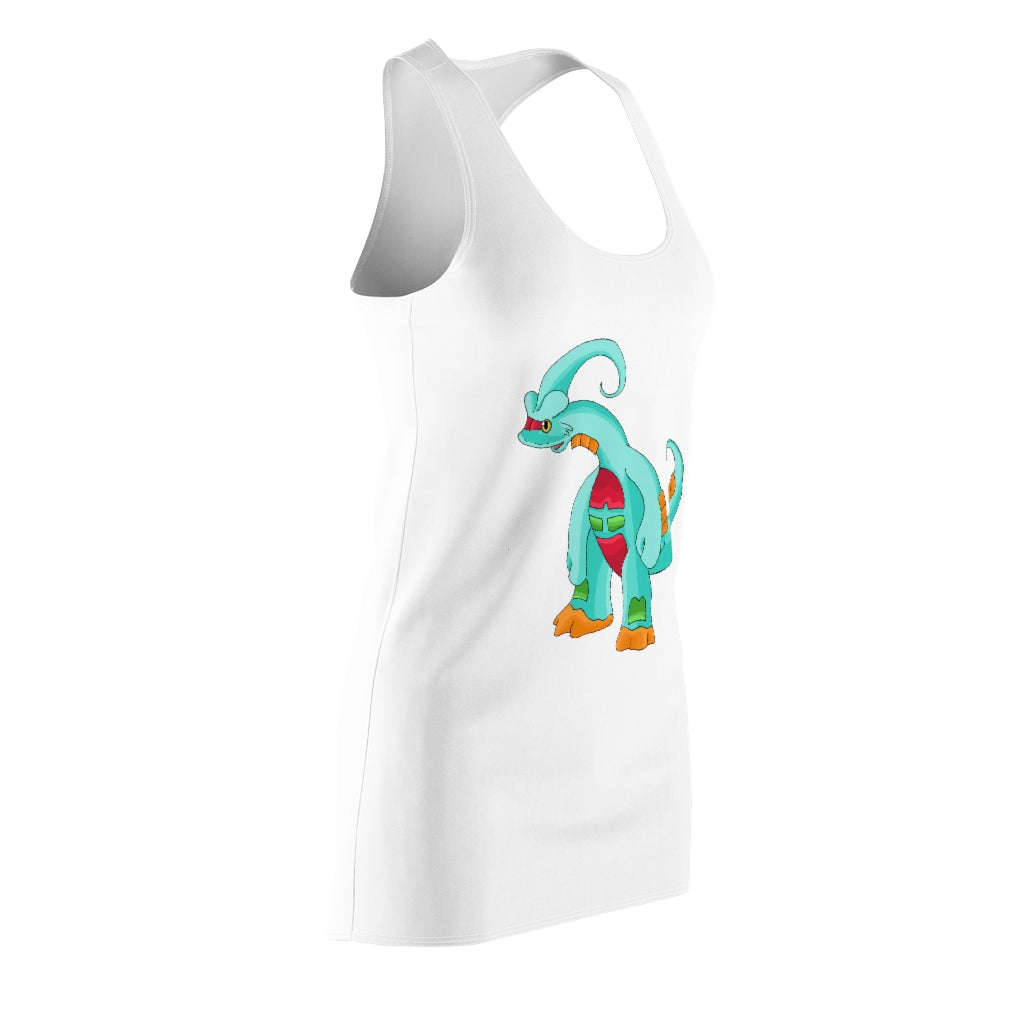 Chrisikle Women's Cut & Sew Racerback Dress showcasing a stylish and feminine design with a sporty fit, made from lightweight polyester.