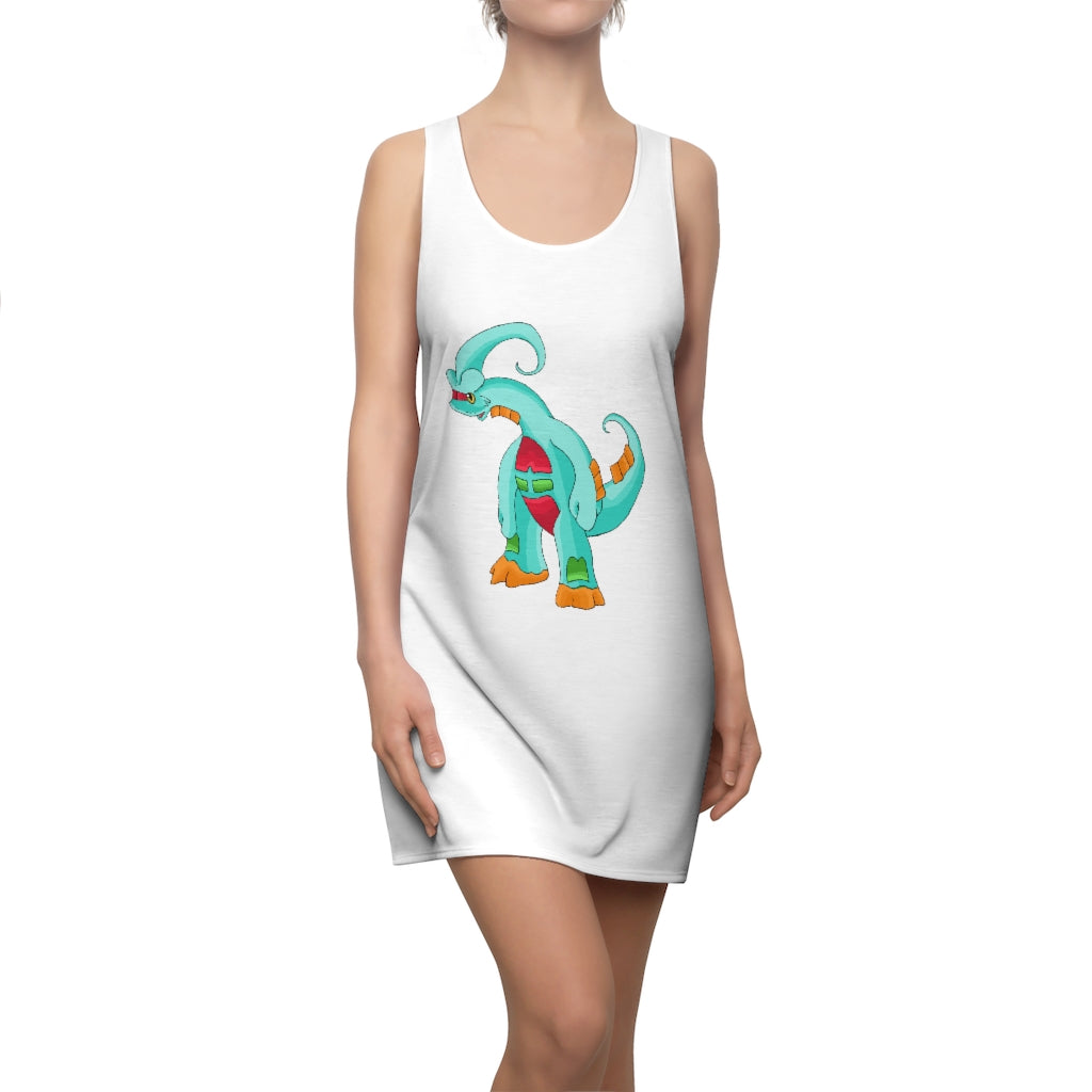 Chrisikle Women's Cut & Sew Racerback Dress showcasing a stylish and feminine design with a sporty fit, made from lightweight polyester.