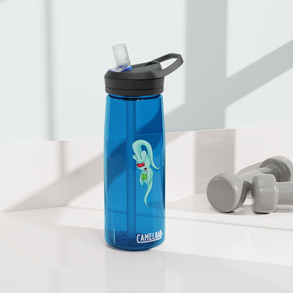 Chriskisx CamelBak Eddy® Water Bottle in 20oz and 25oz sizes, made from durable Tritan™ material, featuring a spill-proof biting valve.