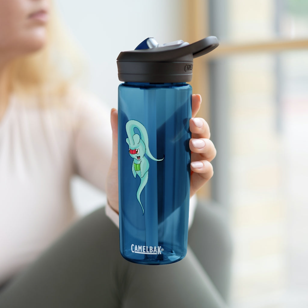 Chriskisx CamelBak Eddy® Water Bottle in 20oz and 25oz sizes, made from durable Tritan™ material, featuring a spill-proof biting valve.