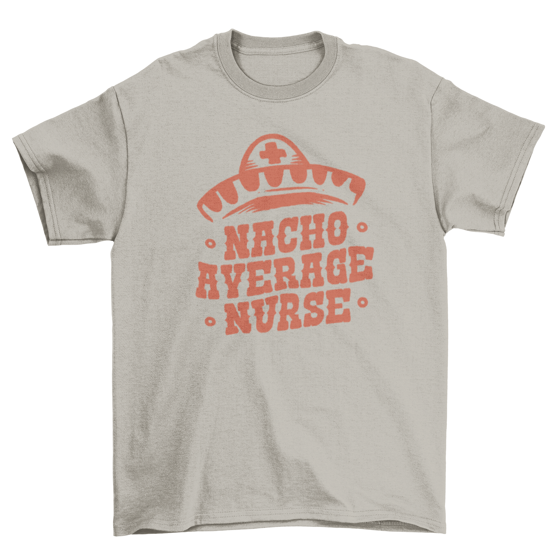 Cinco de Mayo nurse t-shirt featuring a Mexican hat and the quote 'Nacho average nurse' in vibrant colors.