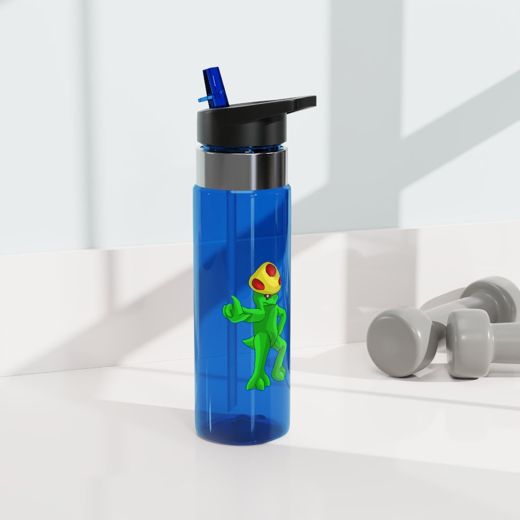 Clawmep Kensington Tritan™ Sport Bottle in vibrant color with a carabiner hook, showcasing its sleek design and spill-resistant lid.
