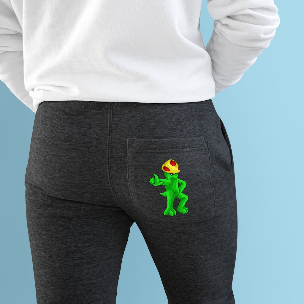 Clawmep Premium Fleece Joggers showcasing customizable back pocket and spacious side pockets, made from soft fleece fabric.