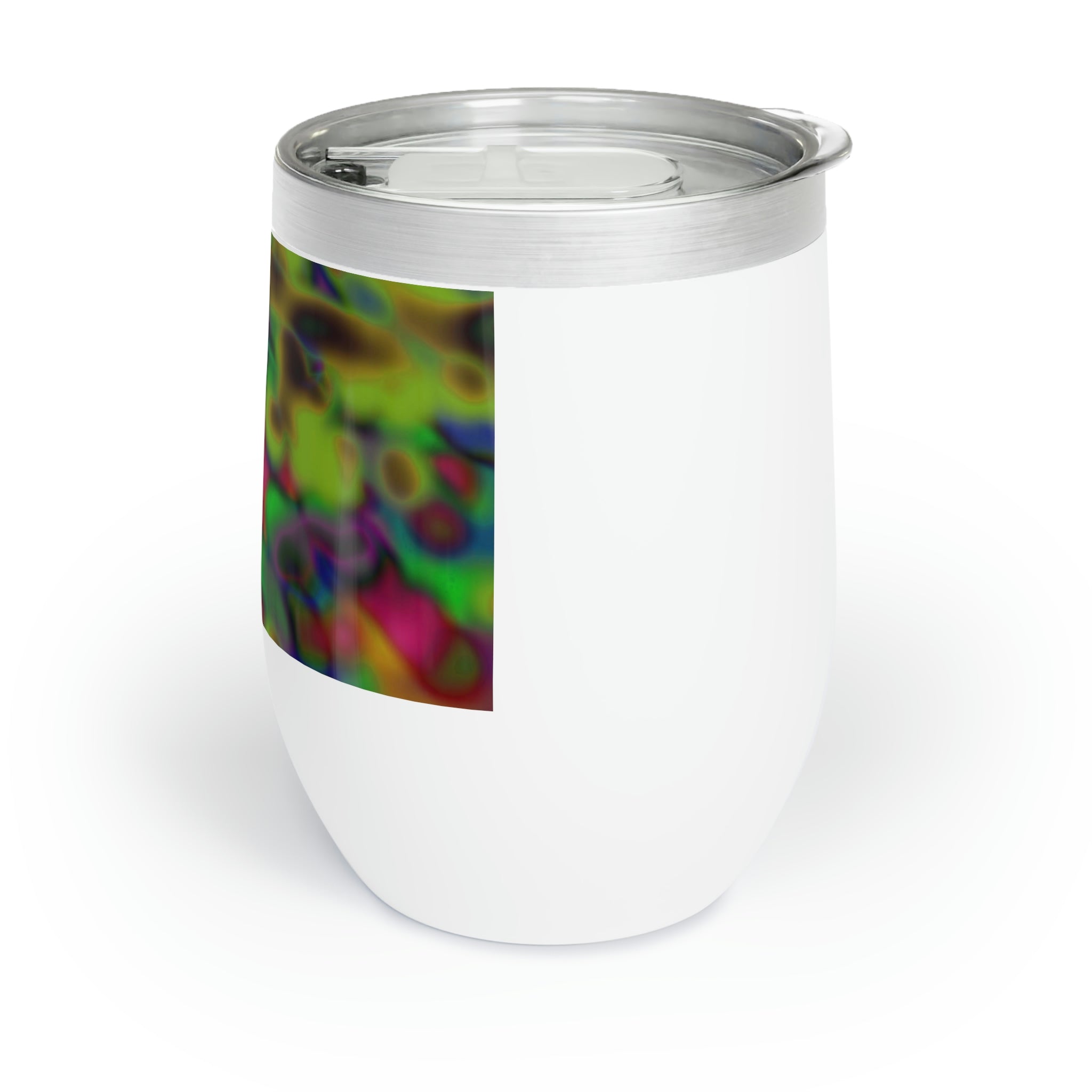 Cloud Concept Painting Chill Wine Tumbler showcasing a sleek stainless steel design with customizable artwork.