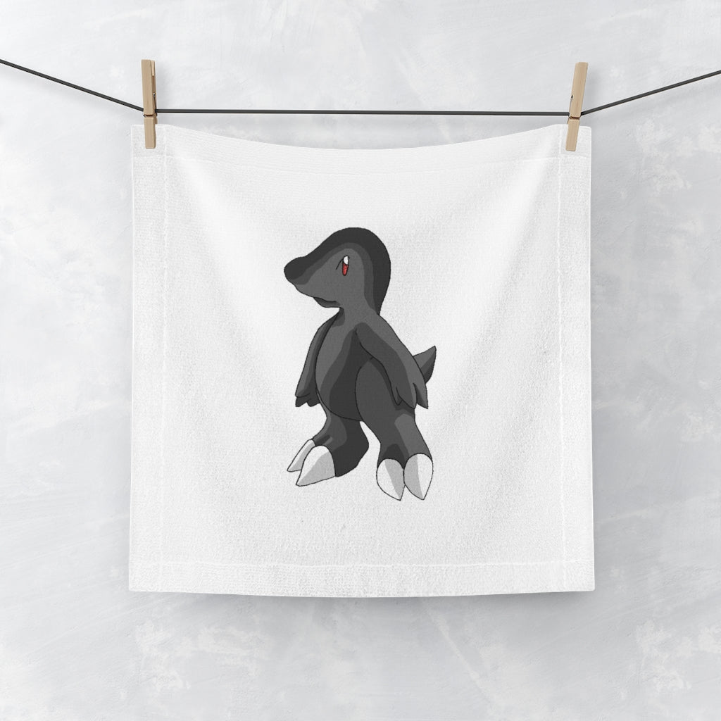 Cloudydo Face Towel featuring a vibrant custom print on a soft polyester blend front and absorbent cotton back, measuring 13x13 inches.