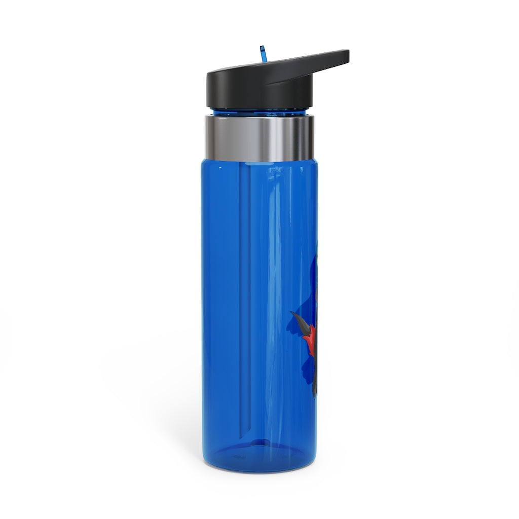 Cloudyking Kensington Tritan™ Sport Bottle in vibrant colors with a carabiner hook, showcasing its sleek design and spill-resistant lid.