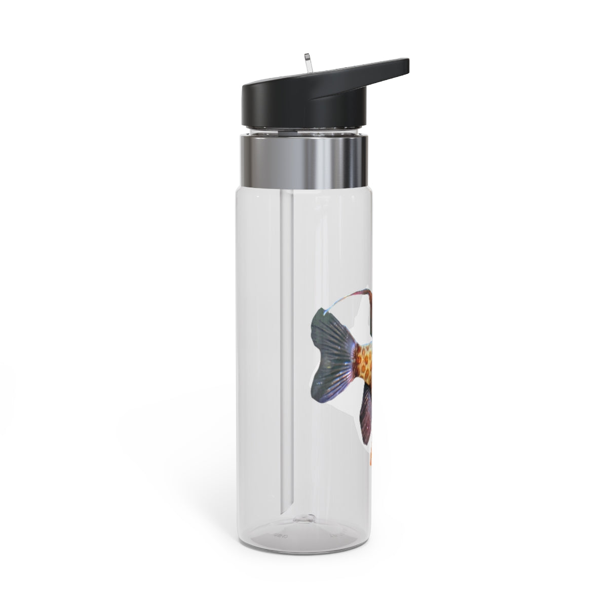Colored Fish Kensington Tritan™ Sport Bottle in vibrant colors with a carabiner hook and straw, showcasing its lightweight and durable design.