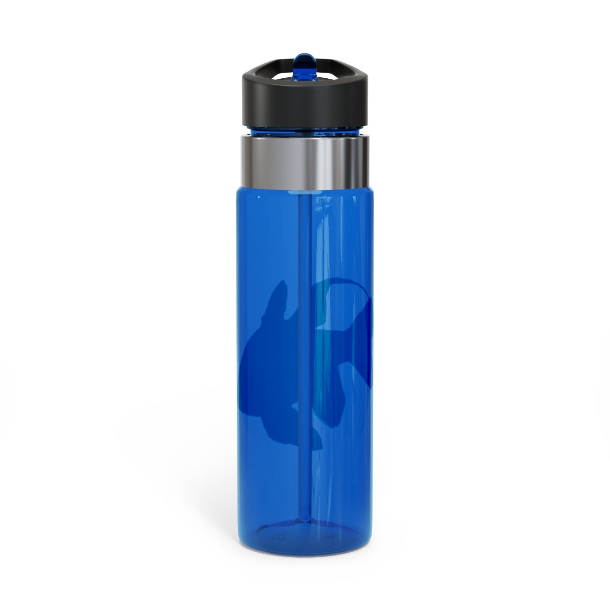 Colored Fish Kensington Tritan™ Sport Bottle in vibrant colors with a carabiner hook and straw, showcasing its lightweight and durable design.