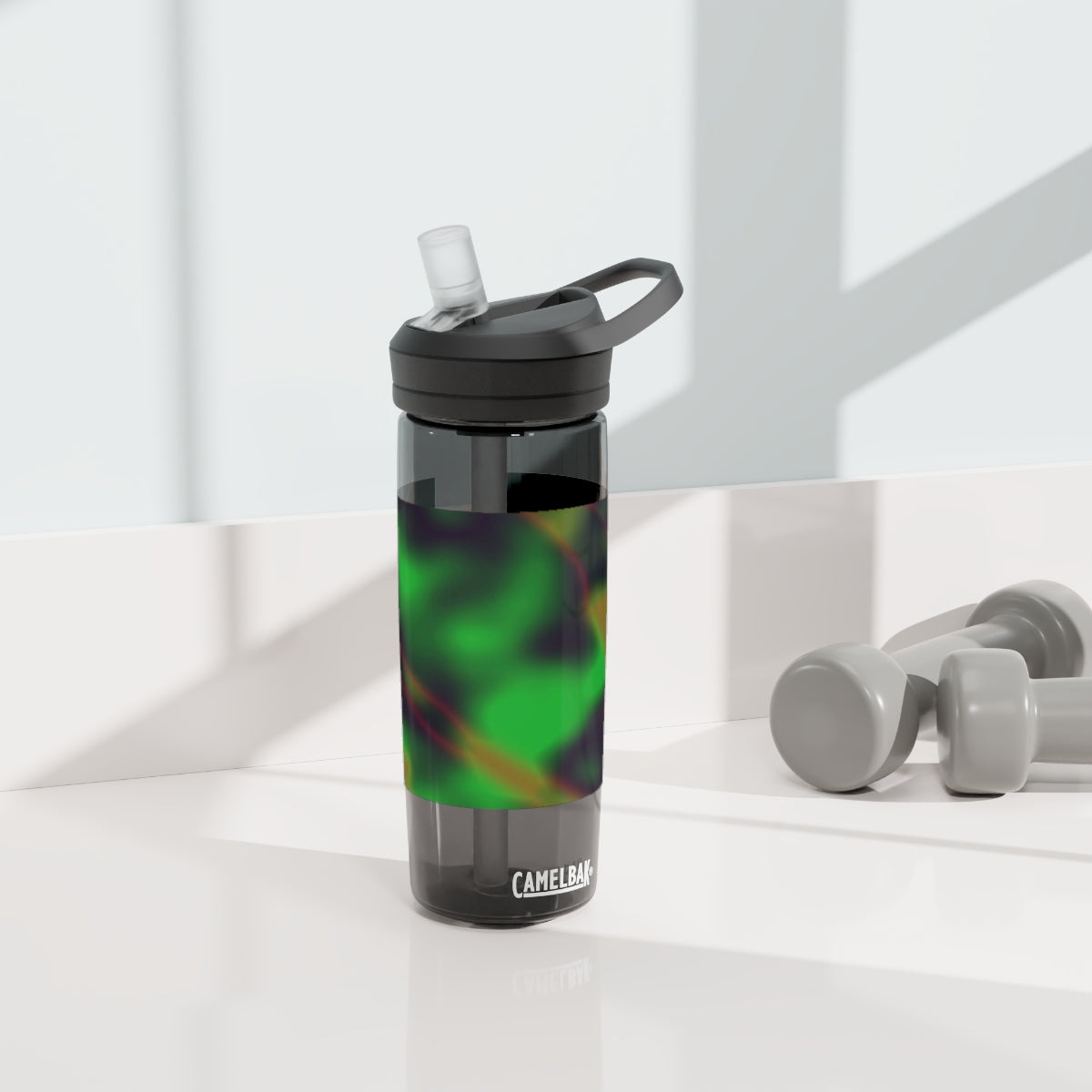 Colorful Cloud Painting CamelBak Eddy® Water Bottle in 20oz and 25oz sizes, showcasing vibrant design and durable construction.