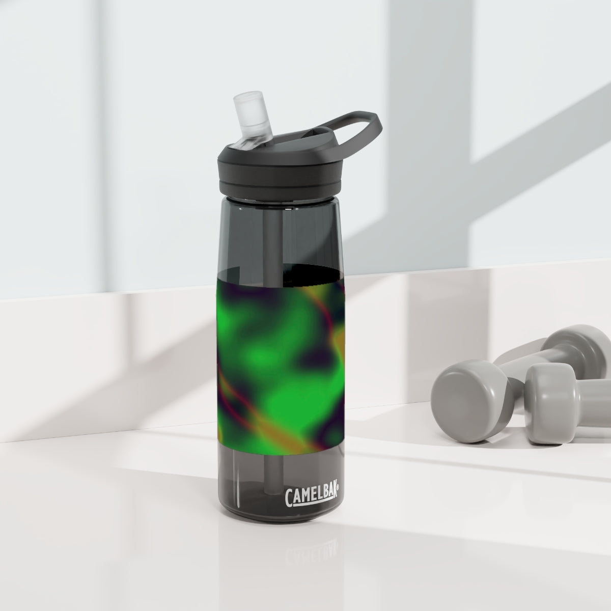 Colorful Cloud Painting CamelBak Eddy® Water Bottle in 20oz and 25oz sizes, showcasing vibrant design and durable construction.