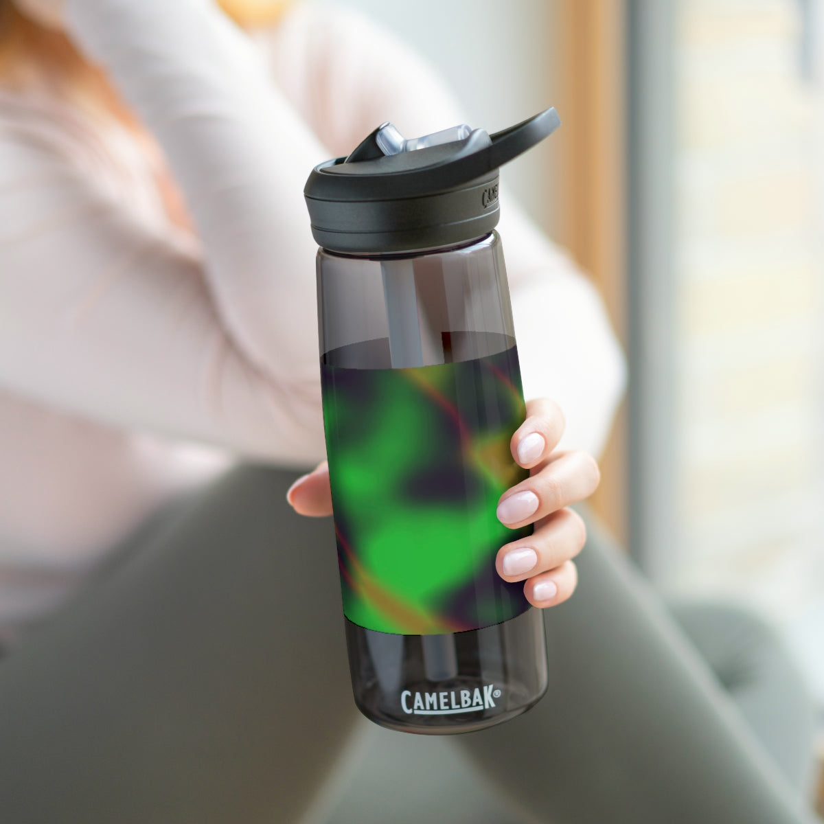 Colorful Cloud Painting CamelBak Eddy® Water Bottle in 20oz and 25oz sizes, showcasing vibrant design and durable construction.