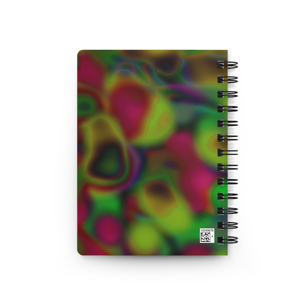 Colorful Cloud Painting Spiral Bound Journal with a glossy laminated cover and lined pages, showcasing a vibrant cloud design.